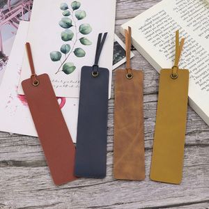 RTS PU Leather <b>Bookmark</b> with Tag Promotional Paper Book Page Mark Reusable Charming Gifts for Book Lovers Teacher - Product Image 4