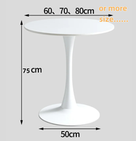 Juego de mesa de comedor de lado redondo con diseño de tulipán contemporáneo, muebles de madera modernos para el hogar, cocina, sala de estar, oficina, uso en Hotel