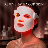 Masque LED sans fil 3D EYCO pour le visage et le cou avec 72 LED, thérapie photonique à lumière rouge 850 nm pour usage domestique