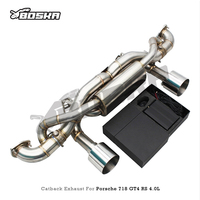 Knalpot Kustom Model Bolt-on untuk Porsche 718 Cayman GT4 RS 4.0L 2022-2025 Boska SS304 dengan Sistem Kontrol Katup OEM