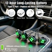 Luces LED Inalámbricas para Auto con Control Remoto, Recargables, Impermeables, 8 Colores, Luz Interior para Auto, Mini Luces LED Estroboscópicas