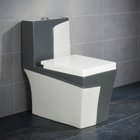 WC monobloc moderne à réservoir encastré, double chasse, à poser au sol, en céramique blanche, à siphon