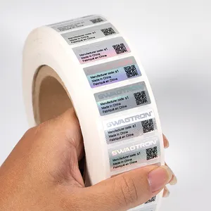 QR-код наклейки рулон этикеток анти-подделка этикетка лист упаковка уникальный последовательный серийный номер Наклейка