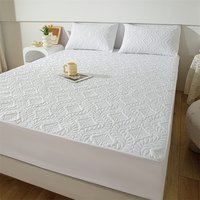 Housse de matelas en tissu polyester tissé imperméable, respirant, antidérapant, lavable en machine, couleur unie, motif fleur de phénix