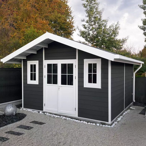 Abri de <span class=keywords><strong>jardin</strong></span> en WPC et aluminium, design moderne, durable, résistant aux intempéries, avec porte verrouillable - Série E - Product Image 2