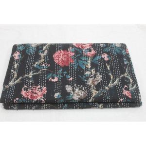 Best Home Decor Indian Kantha <b>Bedspread</b> & Quilt Handmade Printed Cotton Washable Soft Eco-Friendly Housewarming Gift - Product Image 6