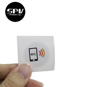 Personnalisé imprimable 13.56MHZ RFID Ntag 213 Ntag 215 Ntag 216 papier rond NFC puce autocollant étiquette pour téléphone - Product Image 4