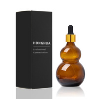Flacons compte-gouttes de luxe en verre ambré de 10 ml à 100 ml pour huiles essentielles et emballages de soins de la peau, faible MOQ, vente en gros