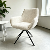Chaise de salle à manger en velours avec pieds en métal doré, dossier incurvé et poignée annulaire pour maison moderne, salon, cuisine - Vente en gros