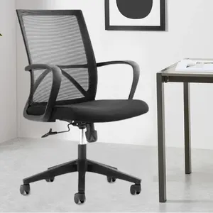 Chaise de réunion économique moderne nouvelle maille pivotante petite taille avec roulettes arrière support chaises d'attente de bureau