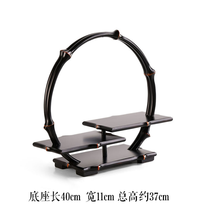 Etagère ronde en bambou de style rétro