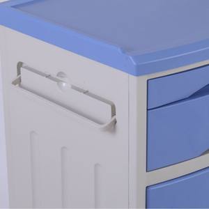 Table de chevet d'hôpital S05 ABS en plastique bleu, facile à nettoyer, armoire de chambre pour patients et personnes âgées - Product Image 5