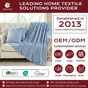 Couverture en <span class=keywords><strong>fausse</strong></span> <span class=keywords><strong>fourrure</strong></span> décorée anti-boulochage, écologique et personnalisée <span class=keywords><strong>haut</strong></span> <span class=keywords><strong>de</strong></span> <span class=keywords><strong>gamme</strong></span> Orvetex Factory avec flanelle pour garçon et fille - Product Image 1