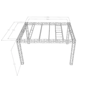 Quick Portable space truss building stage triangle space truss airport dj display prefabricated timber roof aluminum trusses