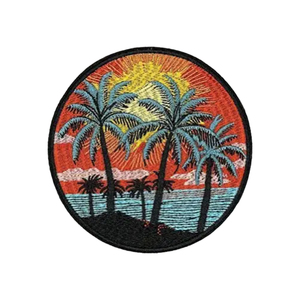 Iron-on bãi biển mùa hè Palm biển các bản vá lỗi cho Trucker Hat thêu vải với <span class=keywords><strong>Neon</strong></span> chủ đề cho túi vải và mũ - Product Image 6