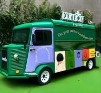 Remorque alimentaire mobile en acier robuste avec refroidisseur de bière intégré, résistante à la rouille, durable, pub sur roues pour bonbons et glaces