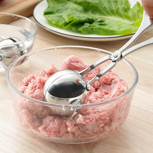 Fabricante de albóndigas de acero inoxidable Clip de albóndigas de metal Utensilios de cocina para molde de bolas de arroz <span class=keywords><strong>Croquetas</strong></span> Utensilios Tipo Tenedores forjados - Product Image 3