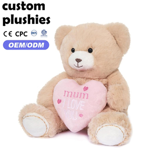 Orsacchiotto di Peluche con Occhi in Plastica e Ricami, Vendita all'Ingrosso, Regalo per la Festa della Mamma - Product Image 2