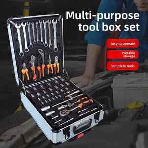 Set di Utensili in Acciaio al Carbonio da 186/187/399 Pezzi con Valigetta su Ruote, Opzione OEM e Finitura Opaca Bianca per Riparazioni <span class=keywords><strong>Auto</strong></span> e Uso Domestico - Product Image 2