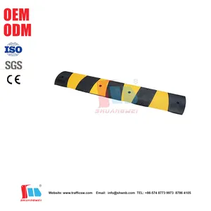 Road Flexible Rehabilitate Reflective Traffic Safety Rubber Road Bump Curb Ramps Speed Hump Reducer Speed Breaker