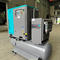 Compresseur d'air à vis 4-en-1 de 11 kW, 15 kW, 22 kW, 7/8/10/12 bars, 16 bars, à faible consommation d'énergie et silencieux pour machine laser CNC Senfeng