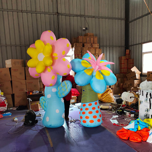 Modèle de fleur colorée personnalisé, logo gonflable, tissu Oxford imperméable, pour la Saint-Valentin, accessoires de confession dans <span class=keywords><strong>les</strong></span> centres commerciaux, accessoires de check-in - Product Image 2