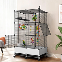 Cage à oiseaux de grande taille en métal de qualité professionnelle pour cacaouin d'Afrique, ventilation, utilisation en extérieur, cage à oiseaux de grande taille, cage à perroquet