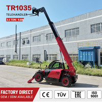Chariot télescopique 4x4, chariot élévateur télescopique, 3500 kg, 9600 mm, 85 kW, diesel, pour le stockage de conteneurs, de palettes et de marchandises en entrepôt