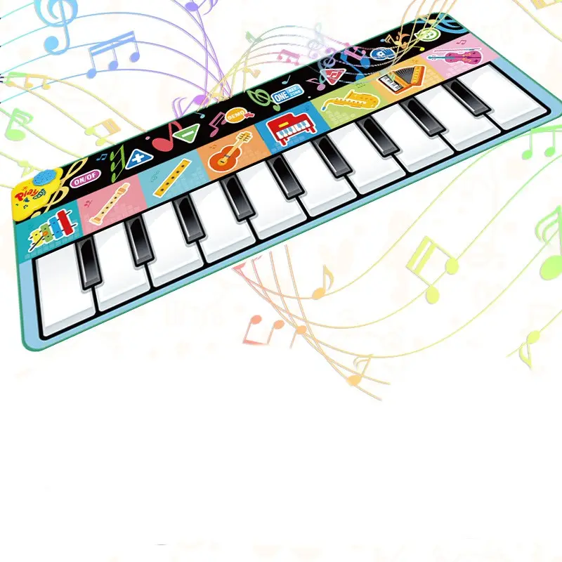 Não Slip Criança Música Piano Teclado Play Mat Crianças Eco Friendly Musical Electronic Dance Pad PVC Color Box Unisex Piano Toy 36