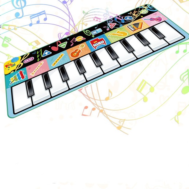 Non Slip Toddler Music Piano Keyboard Play Mat Kids Eco Friendly Musical Electronic Dance Pad PVC Color Box Unisex Piano Toy 36