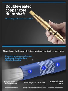 <span class=keywords><strong>Enrouleur</strong></span> de tuyau pneumatique professionnel Shengpai, <span class=keywords><strong>enrouleur</strong></span> de tuyau d'eau et d'air électrique rétractable automatique, personnalisable, outils automatiques - Product Image 4