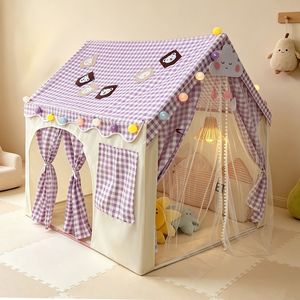 Carpa <span class=keywords><strong>de</strong></span> Juego Lavable para Interiores y Exteriores para Niños Pequeños, Carpa <span class=keywords><strong>de</strong></span> Juego con Doble Puerta a Cuadros, Carpa <span class=keywords><strong>de</strong></span> <span class=keywords><strong>Princesa</strong></span> para Niños y Niñas - Product Image 3