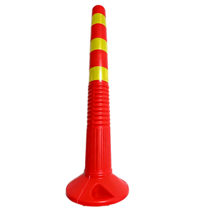 Essentiële Oranje Flexibele Verkeersafbakening Voor Efficiënt Rijwegbeheer, Sterk Reflecterende Verkeerswaarschuwingspost Voor Weg - Product Image 2