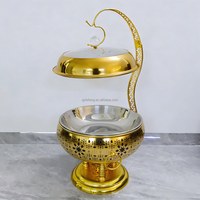 Chauffe-Plat Lefeng en Acier Inoxydable Poli Miroir, Capacité 8,0 L, pour Buffets de Mariage, Usage Domestique et Commercial, Hôtels