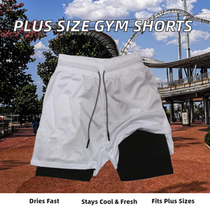 Fabrieks prijs Heren Plus Size Geborduurde Snel Droogende Ademend Ecologisch Vriendelijke Effen Polyester/Katoen Sport Shorts Gym Training - Product Image 1