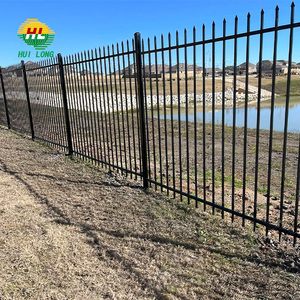 Clôture de sécurité de cour Tube carré en acier corten enduit de poudre noire E-Coating Tubulaire en <span class=keywords><strong>fer</strong></span> <span class=keywords><strong>forgé</strong></span> pour mur de délimitation - Product Image 3