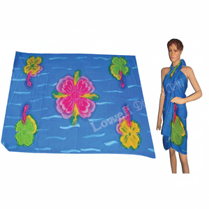 Femmes Long Sarong Plage Wrap Cover Up Pur Coton Imprimé Maillot De Bain Bikini Pareo Maillots De Bain Robe IMPRIMÉ À LA MAIN PAREO SARONG - Product Image 1