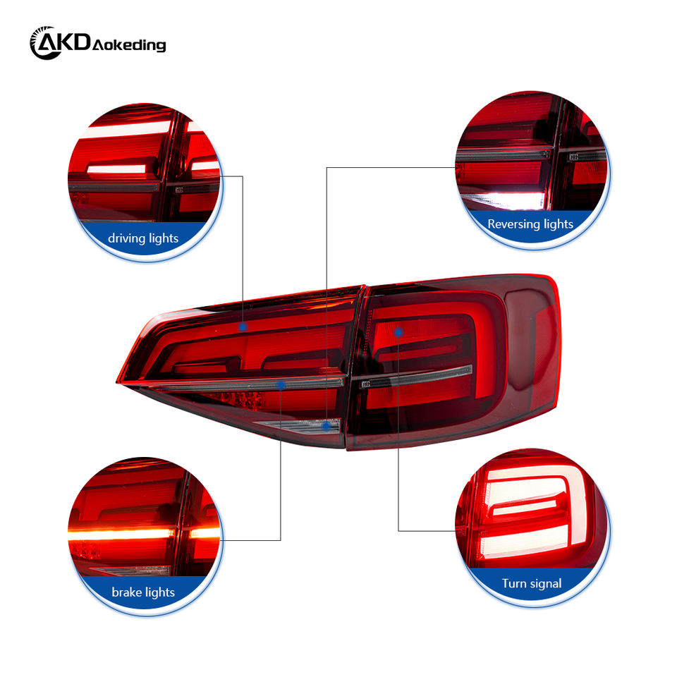 AKD Car Styling Tail Lamp for Jetta 2015-2018 Tail Lamps Dynamic Turn ...