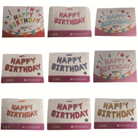 Ballon en aluminium de 16 pouces, version américaine, inscription « Joyeux anniversaire », pour la décoration de fête d'anniversaire