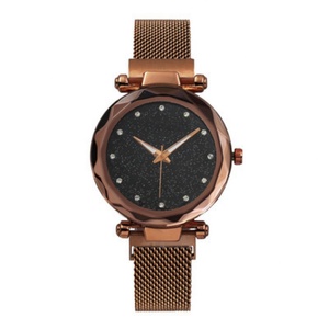 Red Starry Sky Ladies Quartz <b>Watch</b> <b>Diamond</b> Dial Mesh Strap - Product Image 5