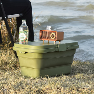 Vente flash : Baignoire pliable avec poignée, gain de place, conteneur de rangement pour le camping, boîte de pique-nique pliable portable, panier - Product Image 6