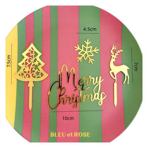 Decoración de Pastel Acrílica con Miel y Dulzura, Adornos para Pastel de Árbol de Navidad, Reno y Copo de Nieve, Accesorios para Decoración de Eventos - Product Image 5