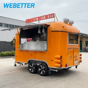 WEBETTER Camion De Nourriture Small Hotdog Food Trailer Remorque Alimentaire Coffee Trailer Mobile Food Truck con cucina completa