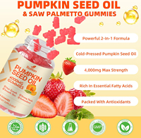 Gummies à l'extrait d'huile de graines de citrouille OEM Max Strength 4000MG avec 1000 Saw Palmetto pour la croissance des cheveux des adultes, peau lisse, soutien immunitaire