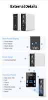 Purificateur d'eau intelligent 3 étapes 1000 GPD à faible bruit pour usage domestique sous évier, avec surveillance en temps réel des TDS et enrichissement en hydrogène par osmose inverse