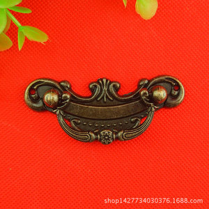 Poignée de meuble en alliage de zinc style antique, forme pont 77 mm, pour tiroir, design chinois, durable, à tirer vers l'avant - Product Image 2