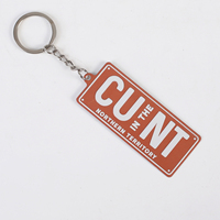 Porte-clés souvenir personnalisé avec logo, plaque d'immatriculation miniature en aluminium
