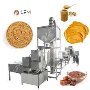 Máquina de fazer manteiga de amendoim crocante linha de processamento de manteiga de amendoim linha de produção de manteiga de nozes