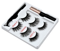 Kit de faux cils magnétiques, cils magnétiques d'aspect naturel, cils magnétiques réutilisables 3D avec eye-liner