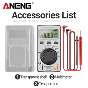 ANENG AN101 Mini <span class=keywords><strong>Digital</strong></span>-Multimeter Multimetro <span class=keywords><strong>Tester</strong></span> DC/AC Spannung Strom <span class=keywords><strong>LCR</strong></span>-Messgerät Taschen-Profi-<span class=keywords><strong>Tester</strong></span> mit Testleitungen - Product Image 6